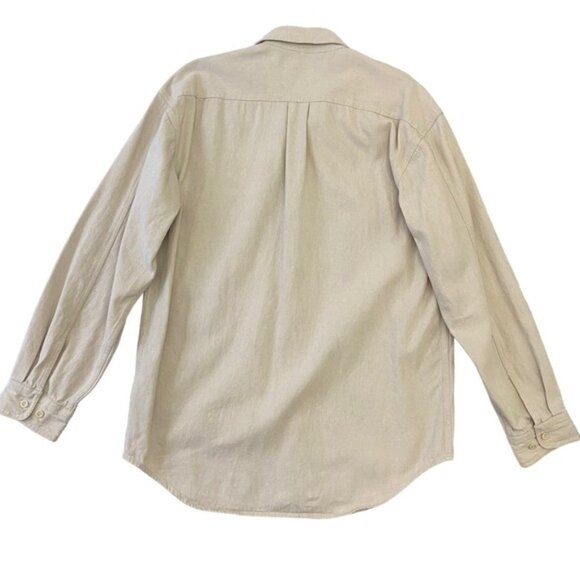 Arizona Blues button down overshirt unisex shirt ecru White strong denim small - Picture 5 of 8